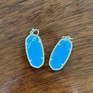 Kendra Scott Elegant Blue and Gold Earrings